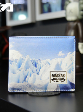 Mackar潮牌ins钱包男女短款青年学生韩版小清新简约折叠超薄钱夹