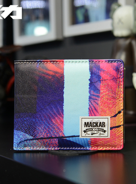 钱包男女青年学生短款涂鸦折叠韩版潮人个性简约超薄银包软皮钱夹