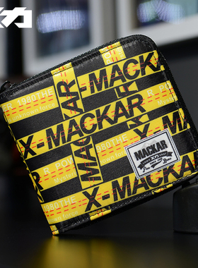 Mackar潮牌小钱包男女短款拉链青年高中学生韩版个性硬币零钱包潮