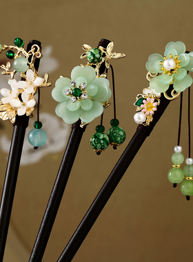 古风发簪木质流苏步摇木簪子女日常头饰盘发汉服配饰古装发钗挽发