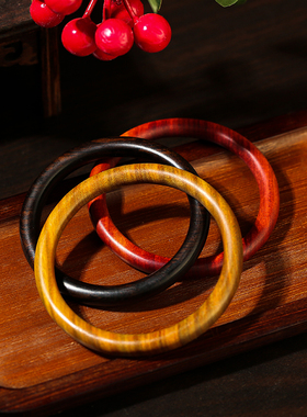 缘本古风文雅女檀木天然手镯手环