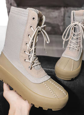 season1椰子950坎爷滑雪靴男厚底高帮雪地靴子男工装靴子户外靴