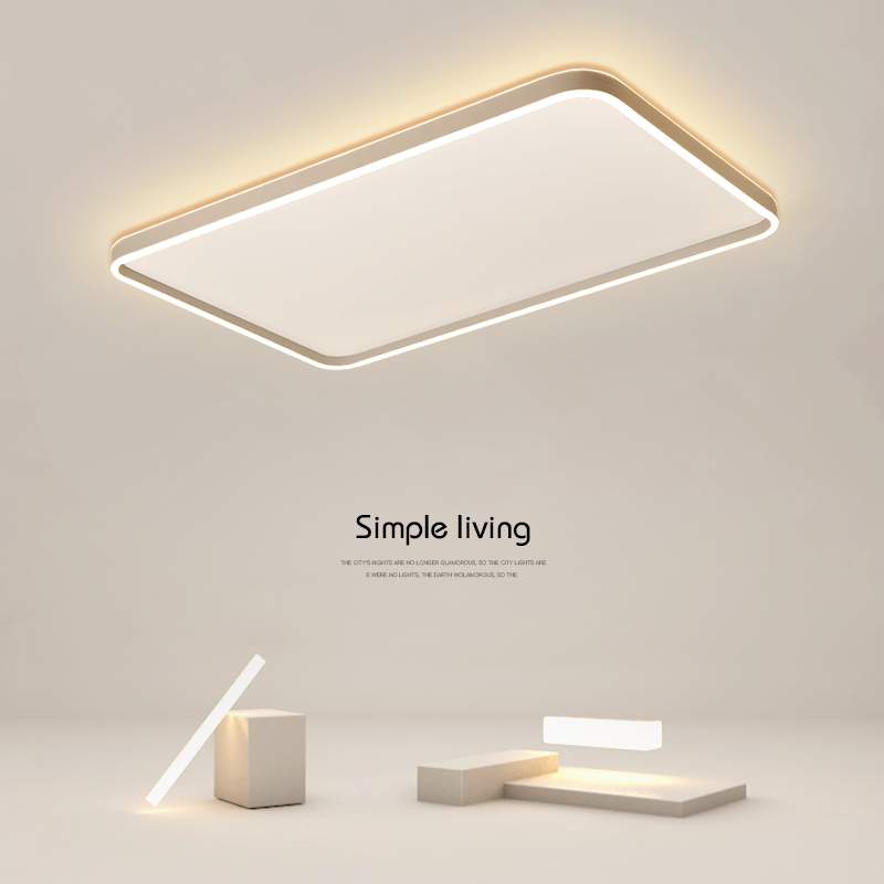 简约现代极简长方形吸顶灯