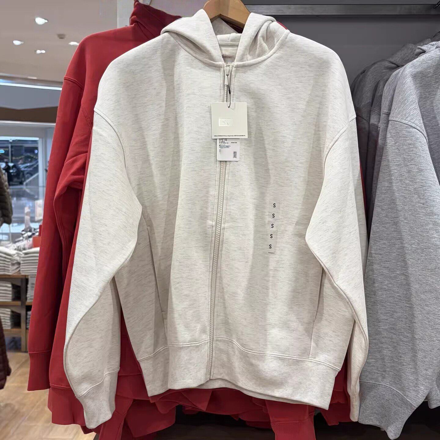 日系春季慵懒风男装宽松连帽拉链运动开衫休闲长袖外套卫衣基本款