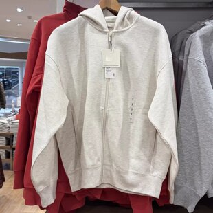 春季慵懒风男装女装宽松连帽拉链运动开衫休闲长袖外套卫衣485735