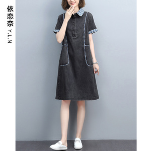 PS21375# 牛仔连衣裙春夏季女装爆款休闲大码小个子新款衬衫裙子 服装批发女装直播货源