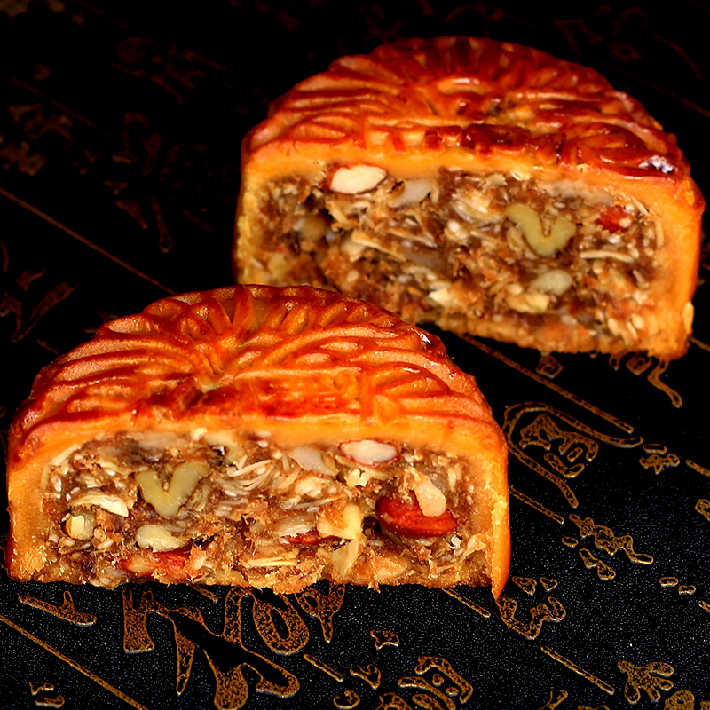 广式正宗金腿五仁月饼广东老式广州胜记酒家中秋节传统火腿特产大