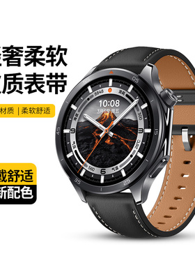 适用OPPOWatchX2手表表带watchx皮质Sport腕带智能运动OnePlus Watch3/2R高级感真皮替换带一加手表2配件男女