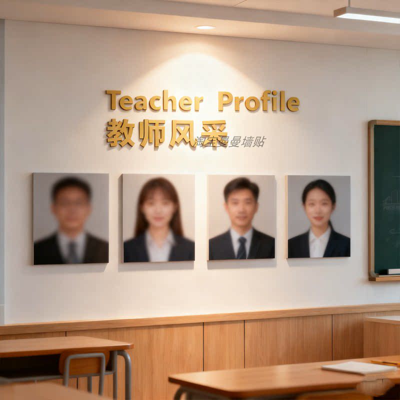 舞蹈教室布置装饰师资简介练风采文化墙贴