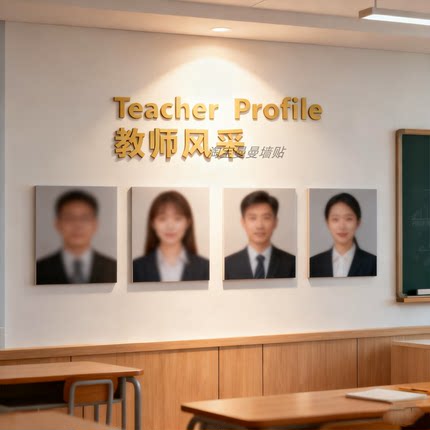 舞蹈教室布置装饰师资简介练风采形象文化展示机构墙贴纸亚克力字