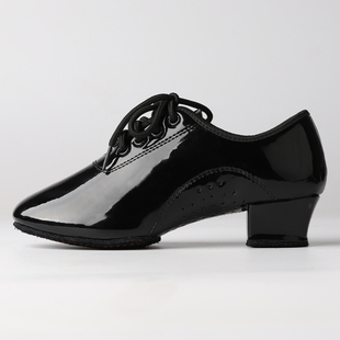 专业男士拉丁舞鞋男童男孩成人少儿拉丁鞋软底黑色新款专用舞蹈鞋