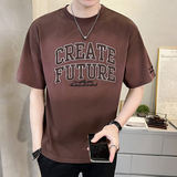 2023新款夏季短袖T恤男渐变潮牌刺绣纯体恤A313-7828-P58，男装T恤，电商A313
