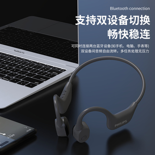 Philips/飞利浦TAA6609骨传导耳机无线蓝牙IP66专业级防水MP3