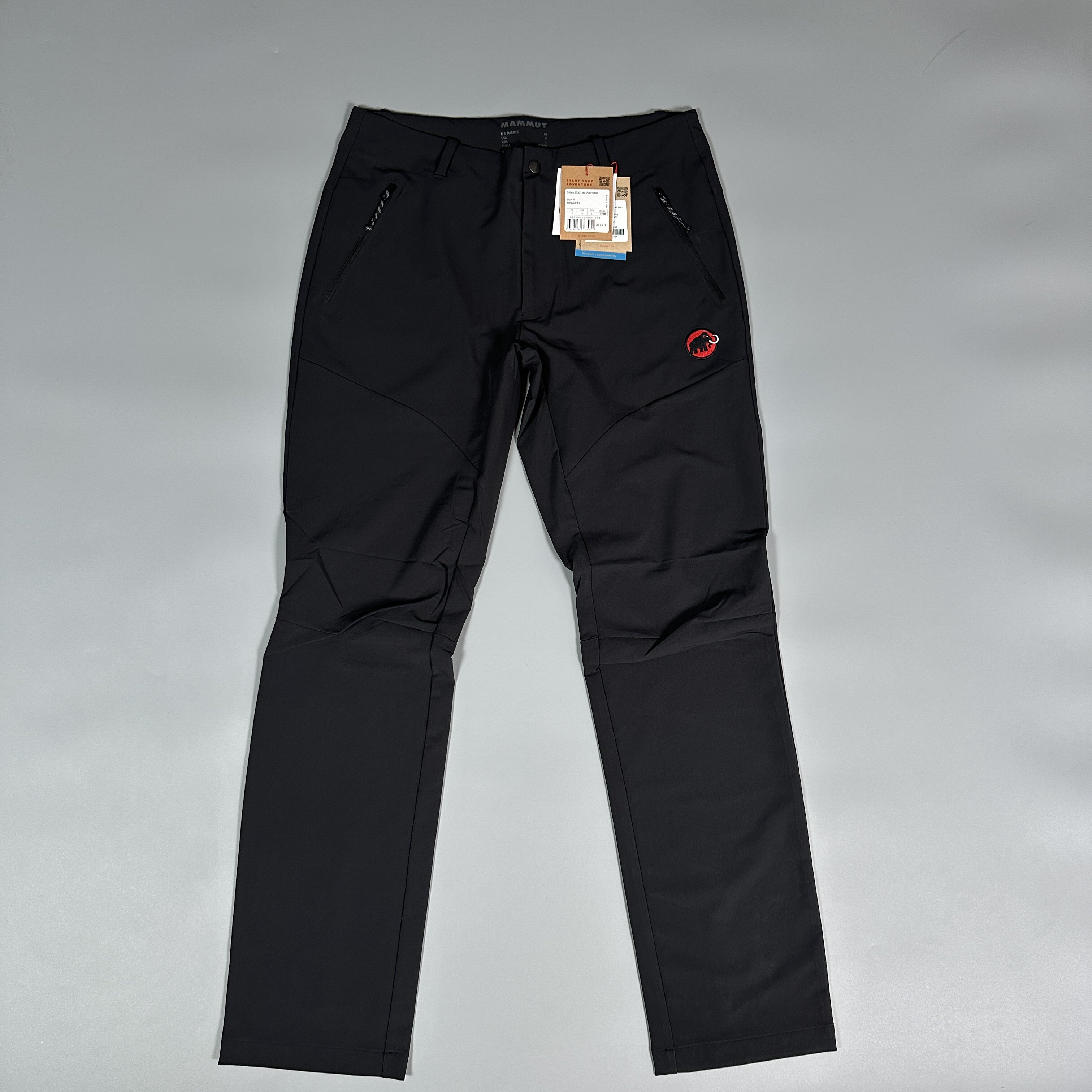 MAMMUT猛犸象Trekkers 3.0红标刺绣直筒徒步登山休闲裤AF亚洲版男