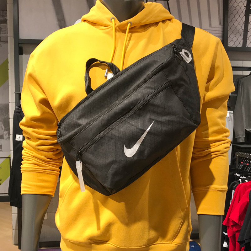 耐克nike运动休闲王一博同款腰包胸包学生大斜挎单肩包男女dn8114