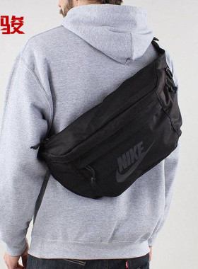 耐克NIKE TECH帆布健身运动腰包胸包王一博同款大斜挎单肩包男女