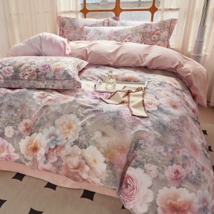 长绒棉全棉四件套100%纯棉80支高级感被套床单笠2025新款 床上用品