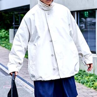 FREAKS STORE棉质混纺宽松廓形复古纯色简约收腰短款风衣夹克