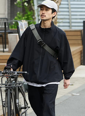 25AW南贵之FS超轻弹性聚酯纤维干爽透气宽松运动休闲抽绳夹克裤子