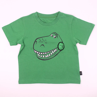 出口日单纯棉儿童短袖T恤立体卡通草莓熊大眼可爱男女童短袖上衣