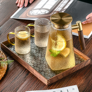 高颜值冷水壶玻璃耐高温冷泡壶装水容器凉水杯夏天果茶壶水瓶家用