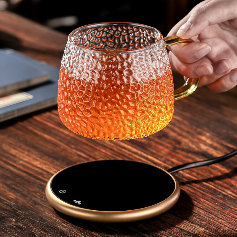 办公室智能恒温垫加热器杯垫茶杯垫托防滑水杯垫玻璃杯子底座55度