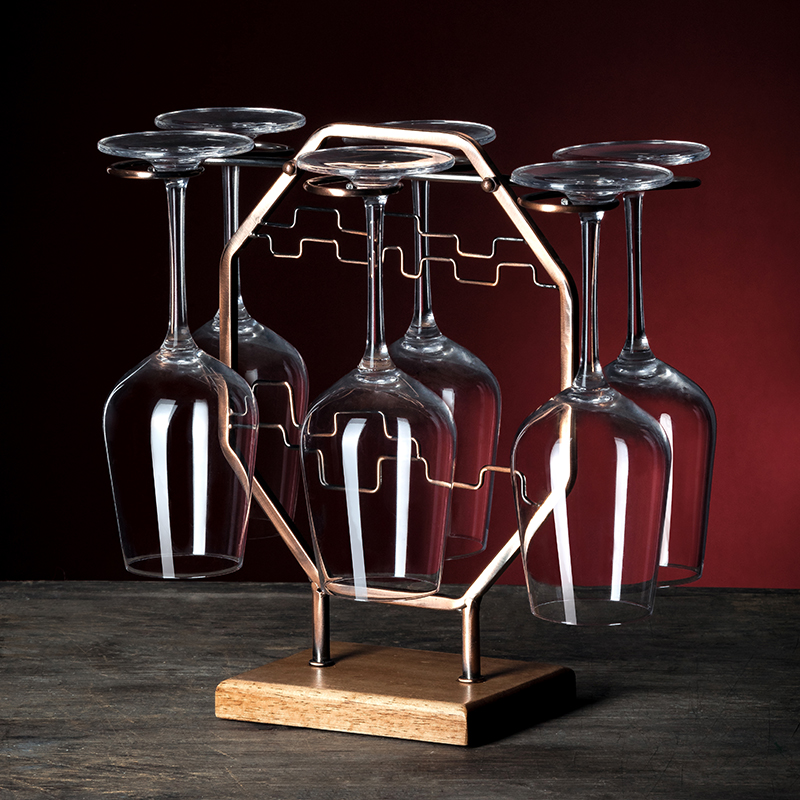 创意水晶红酒杯架倒挂家用欧式轻奢高脚杯挂架酒架摆件酒柜装饰品