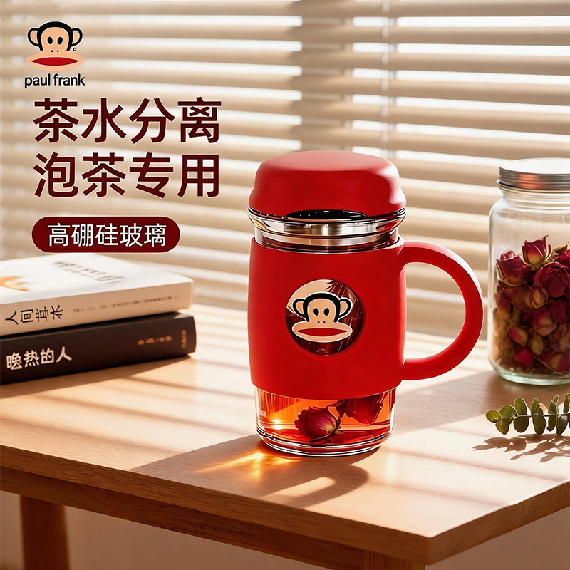 大嘴猴玻璃杯带把办公室图片