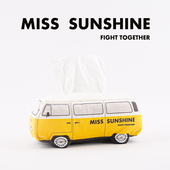 捕梦岛创意可爱大众复古车纸巾盒纸抽套餐巾纸收纳盒办公室客厅