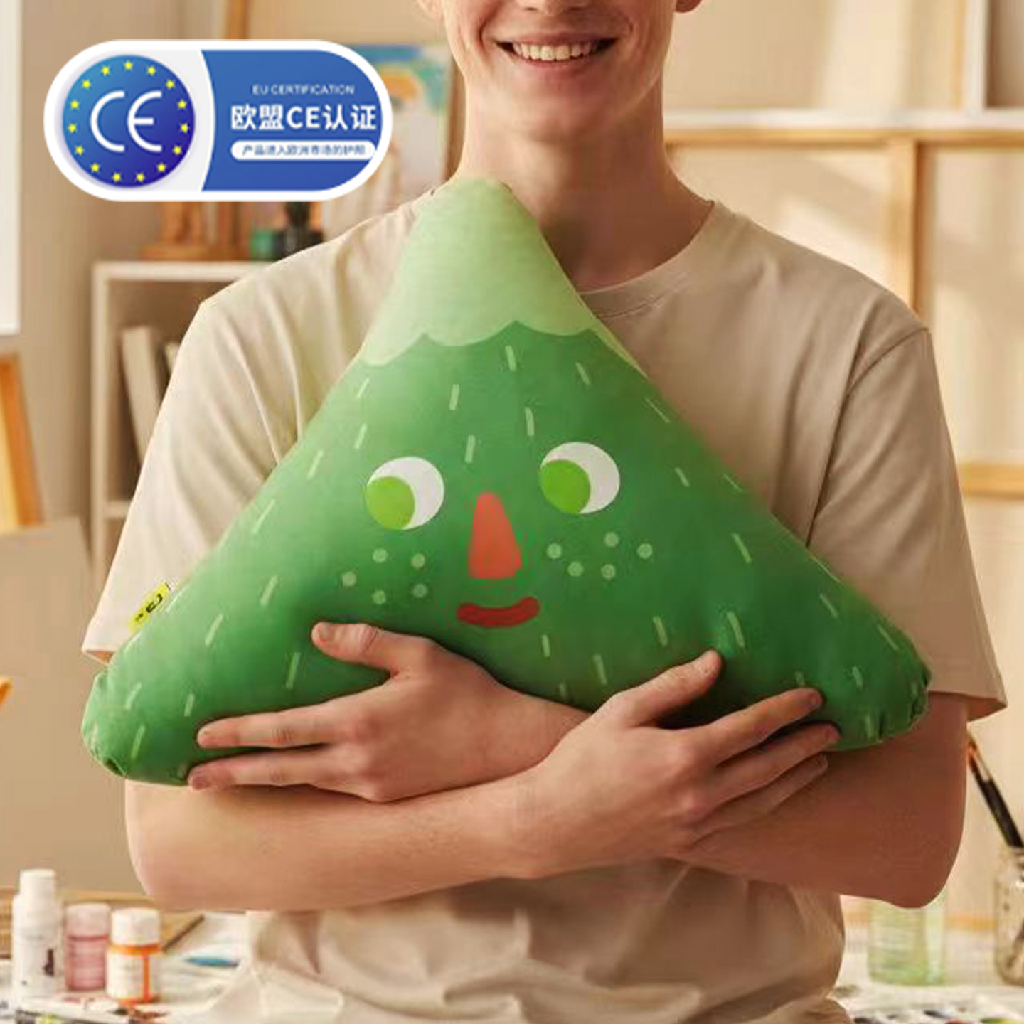 李尖尖两用珊瑚绒多功能抱枕被子