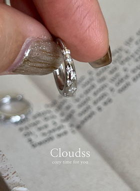 「满天星」ins锆石镶嵌圈圈耳饰s925纯银耳环