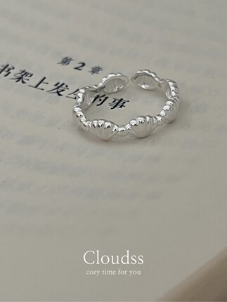 Cloudss「小贝壳」海洋系列贝壳s925银开口戒指