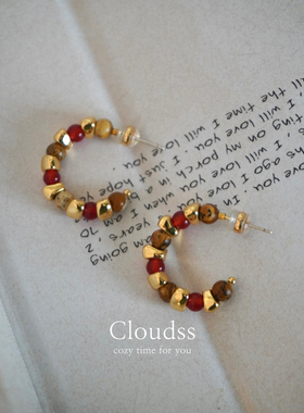 「浪漫止于红色」红红火火新年耳环女小众设计感秋冬耳饰