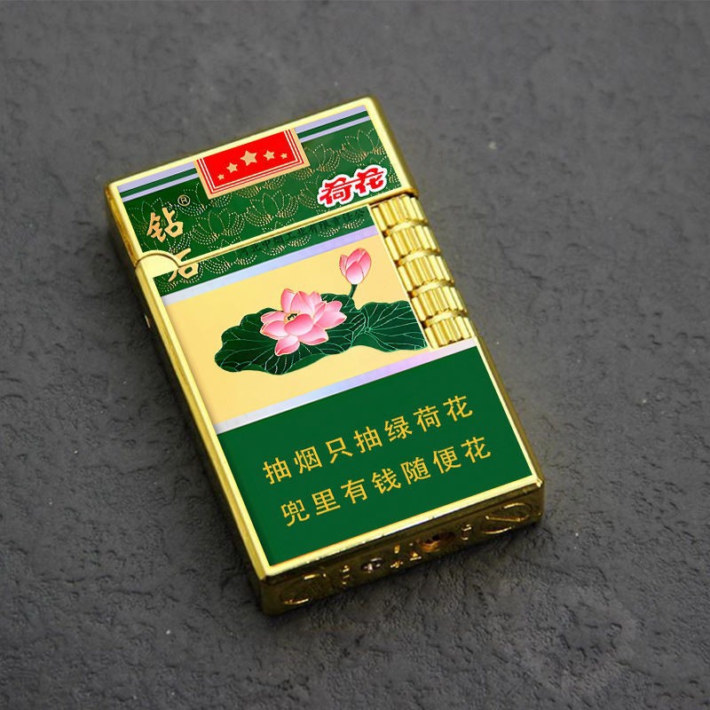 创意个性烟语滑轮明火打火机充气朗声高档男士送礼金属抖音同款