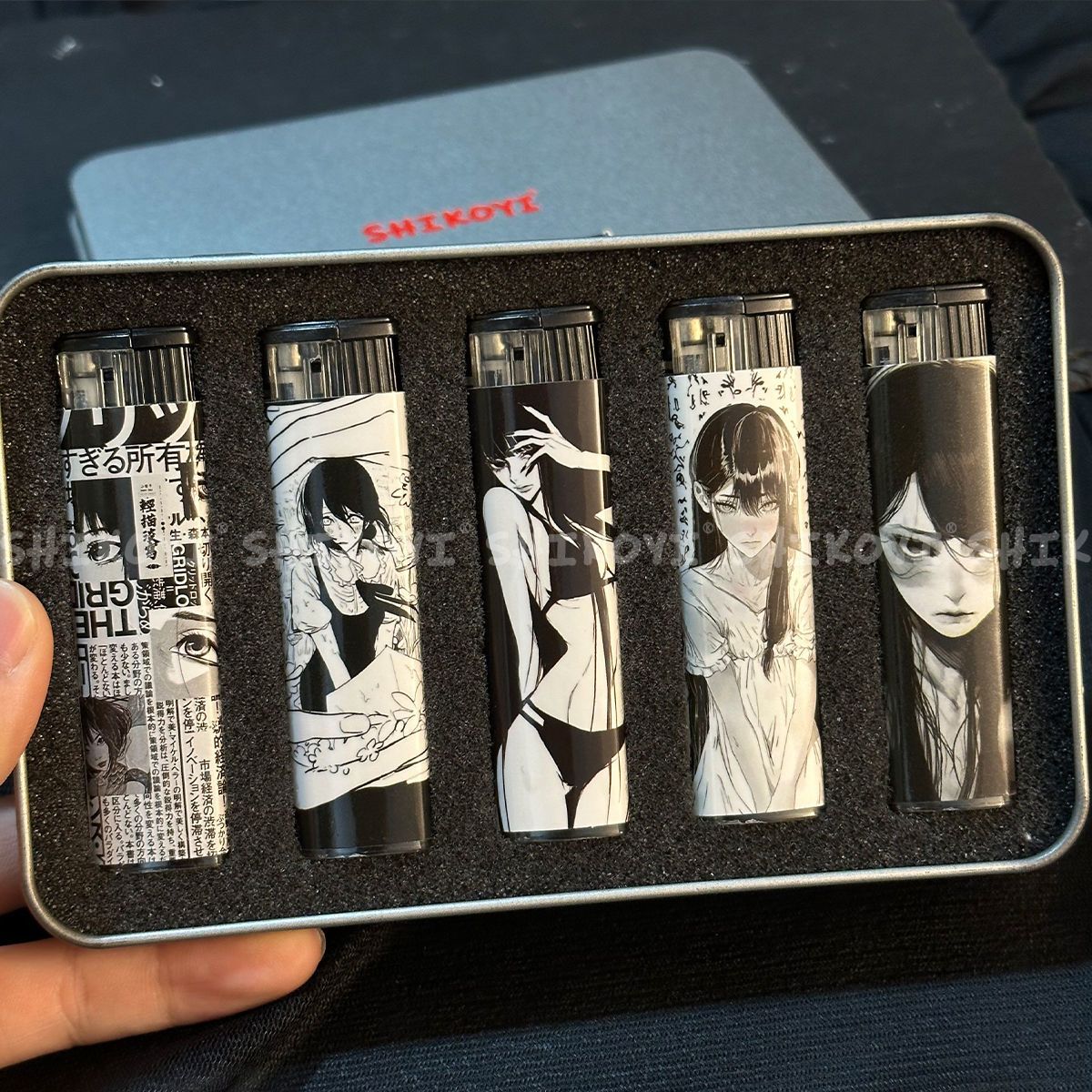 二次元动漫少女防风打火机创意手工包纸粉色火焰一次性高颜值礼物