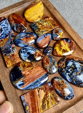 彼得石吊坠五彩彼得石吊坠项链水滴无事牌国产彼得石淅川虎睛石