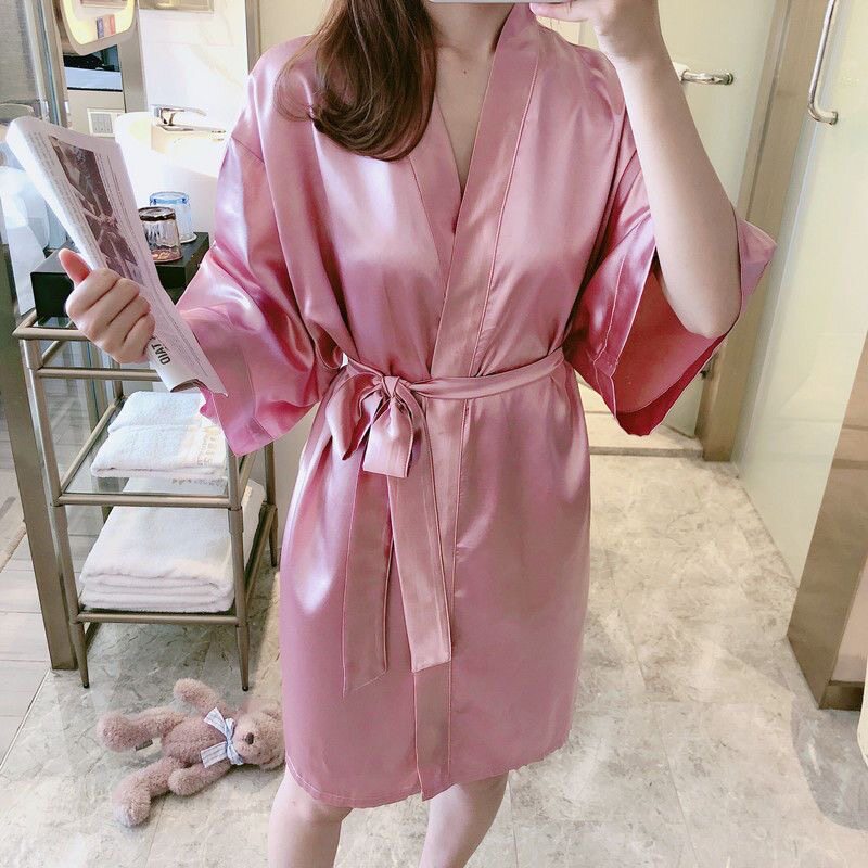 睡袍加肥加大2026新款伴娘晨服200斤中长款夏季潮酒店浴袍家居服