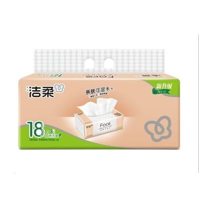 洁柔100318Face抽纸可湿水否