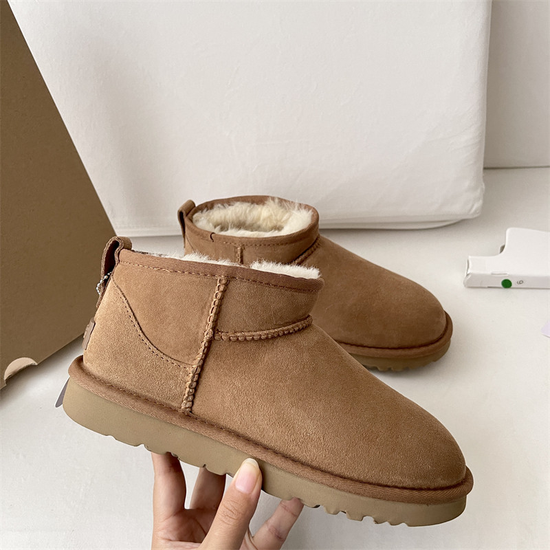 khΗugg雪地靴女周冬雨同款 短筒靴皮毛一体厚底休闲百搭khΗugg