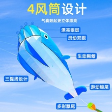 潍坊风筝大人专用软立体鲸鱼海豚高档大型无骨架网红易飞 2023新款