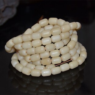 驼骨手工打磨胶囊型骨珠DIY配饰配件直径8高11毫米