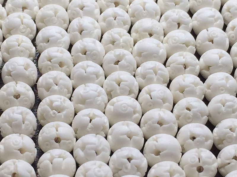 天然牦牛骨藏式佛珠108镂空 路路通三通纯手工雕刻 配件DIY工厂店