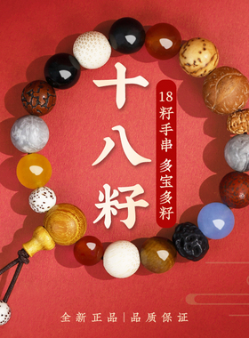 十八籽手串真品子星月白玉菩提手持串珠18珠手链女男士文玩多宝