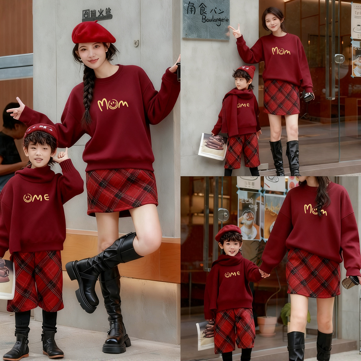 亲子装一家三口四口卫衣