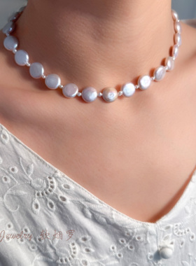 巴洛克异形纽扣珍珠天然炫彩光