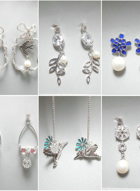 三件包邮！并非店里都是三件包邮！925银针耳钉锆石长款耳环39906