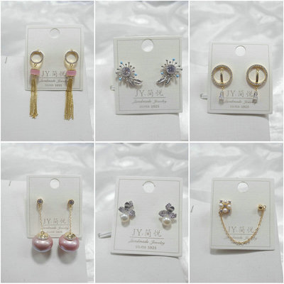 通体s925银镶钻小巧精致耳钉耳饰