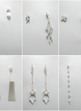 三件包邮！并非店里都是三件包邮！925银针耳钉锆石长款耳环38904