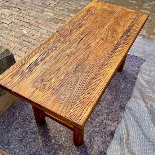 老榆木门板桌风化板旧木板旧吧台实木原木怀旧茶台茶桌定制