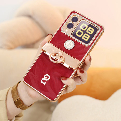 红色适用华为novaflips手机壳